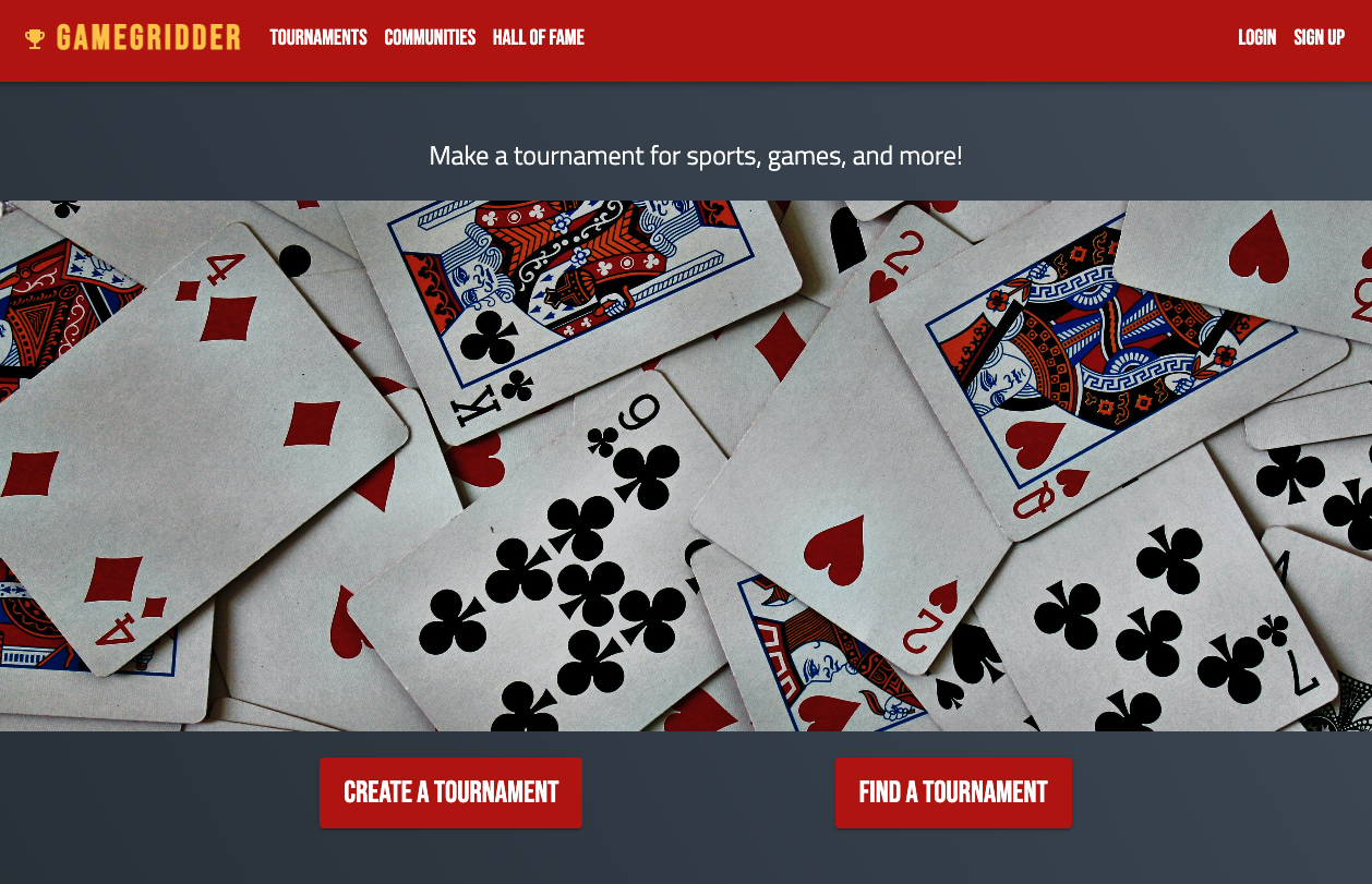 GameGridder homepage